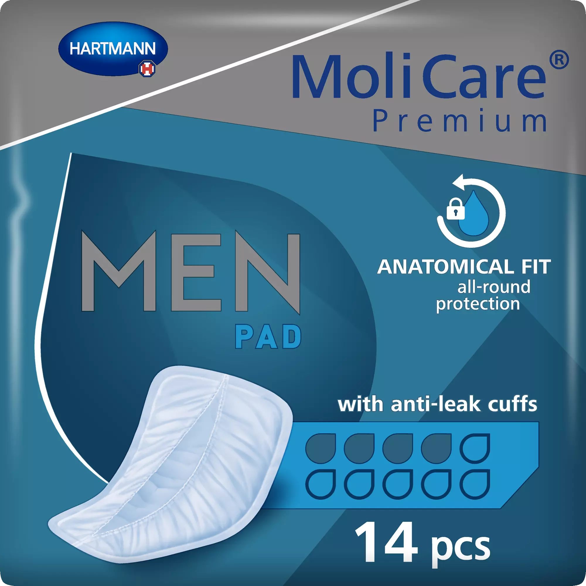 Vorschaubild für MoliCare Premium MEN PAD 4 Tropfen Einlagen - 168 Stück | Hartmann